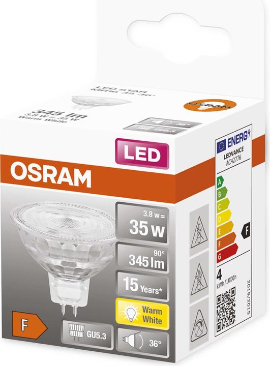 Produktbild Osram Led Star Mr16 (GU5.3, 3.80 W, 354 lm, 1 x, F)