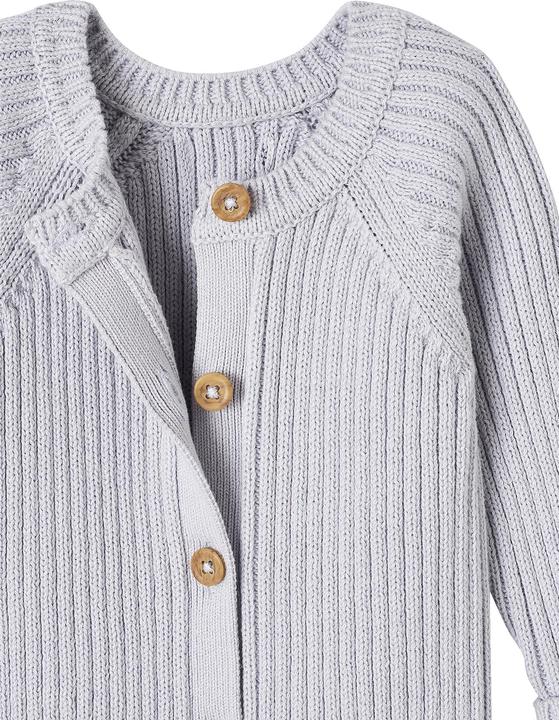 Vertbaudet Baby-Set: gerippter Strickoverall & Mütze mit Ohren