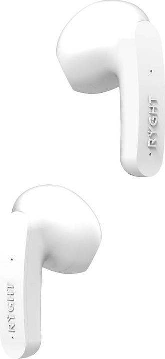 Actual product image Ryght MINO In Ear Headset Bluetooth® Stereo White Microphone Noise Reduction Battery Charge Indicator (ANC, Cable)