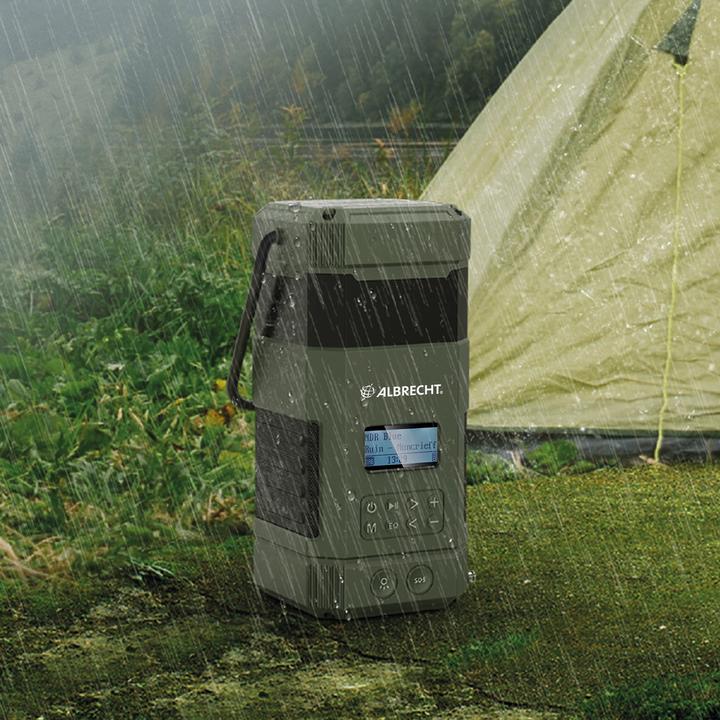 Productafbeelding Albrecht DR 114 DAB+ noodbuitenradio met campinglampje (DAB+, VHF, Bluetooth)