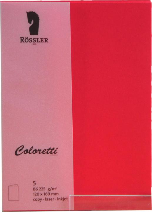 Immagine prodotto Magni 220719526 - Cartoncini Coloretti, 220 g/m², DIN B6 hd, papavero di mais, 5 pezzi (5 pz.)