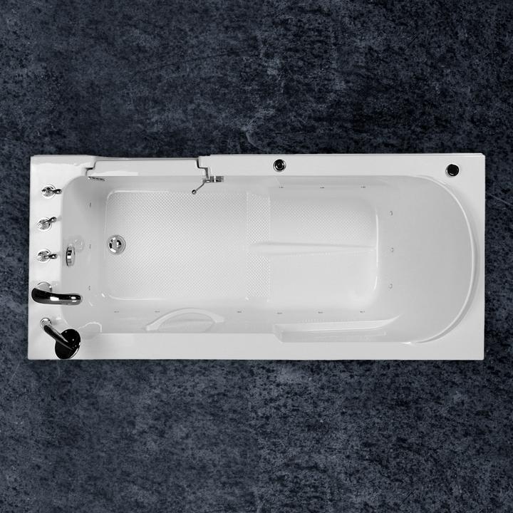 Immagine prodotto PureHaven Vasca da bagno per anziani 150x75 cm Seduta e idromassaggio con getti massaggianti Porta integrata (150 cm, 75 cm)
