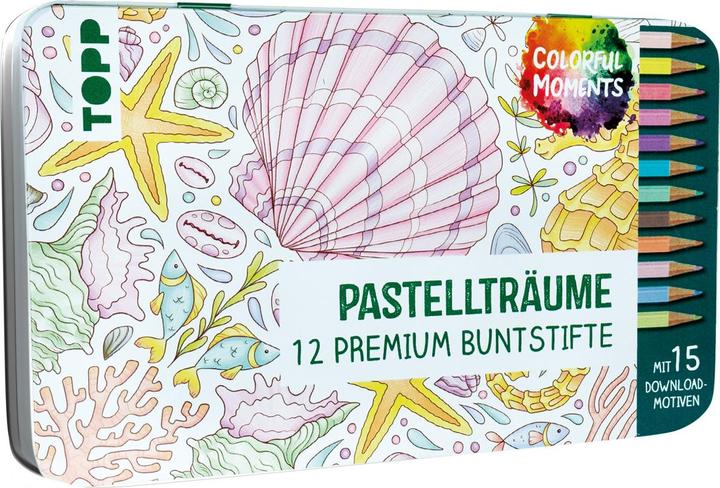 Actual product image Topp Colorful Moments Design Box with Crayons - Pastel Dreams (Multinational, 12 x)
