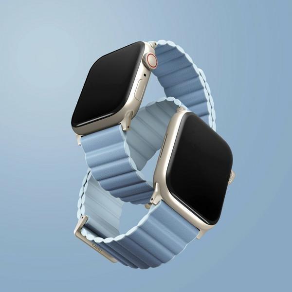 Immagine prodotto Uniq pasek Revix Premium Apple Watch Series 1/2/3/4/5/6/7/8/SE/SE2 38/40/41mm Edition Reversible Mag (Acciaio inossidabile, Silicone, Vera pelle)