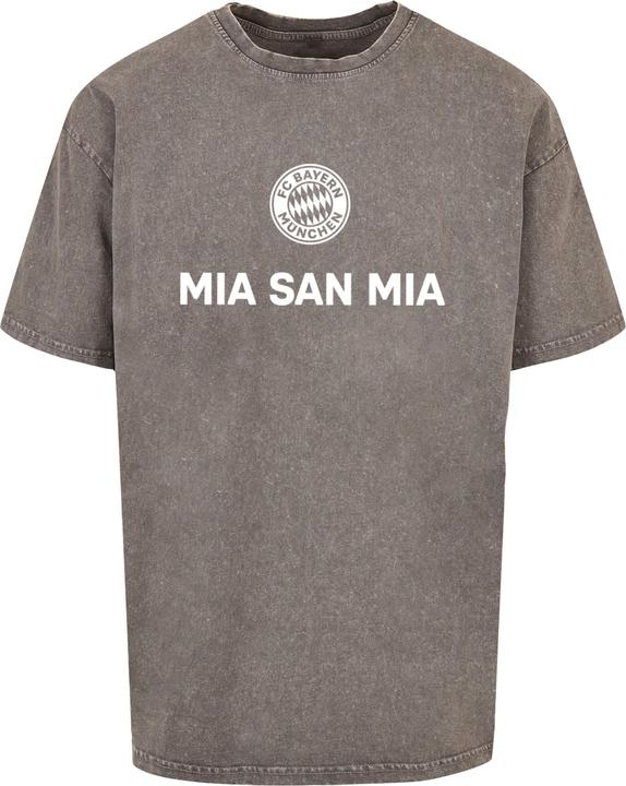 Produktbild FC Bayern München Mia San Mia Logo Acid Washed Heavy Oversize Tee - 116665 (L)