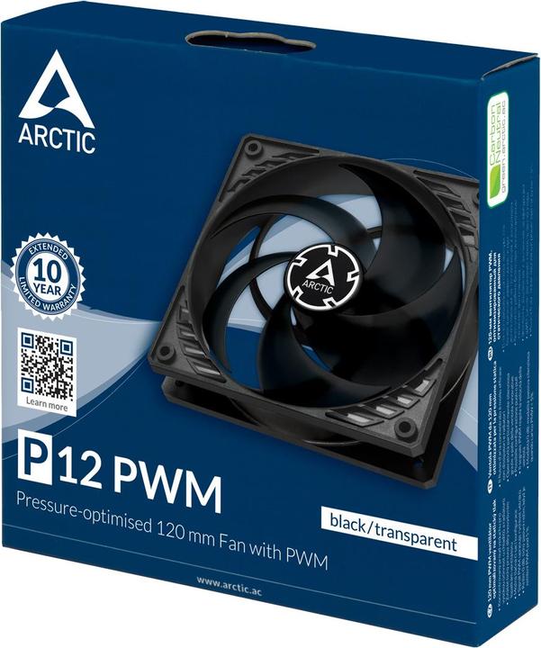 Image du produit Arctic P12 PWM noir transparent (120 mm, 1 x)