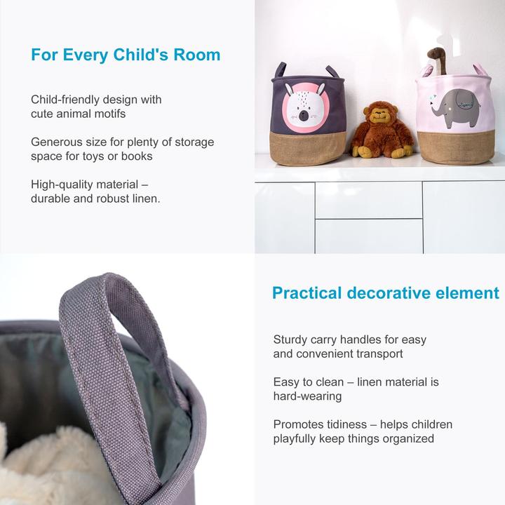 Immagine prodotto Intirilife Cesto portaoggetti per bambini per il bucato (1 x, 37 x 37 x 41 cm)
