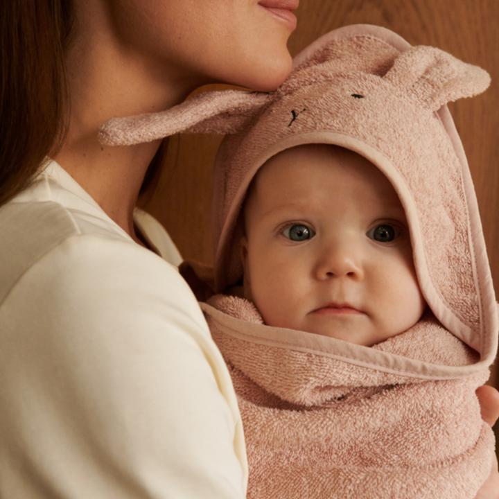 Actual product image Liewood Albert hooded bath towel Rabbit