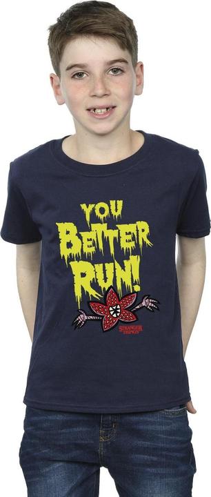 Actual product image Netflix Boys Stranger Things You Better Run T-Shirt (140, 146)