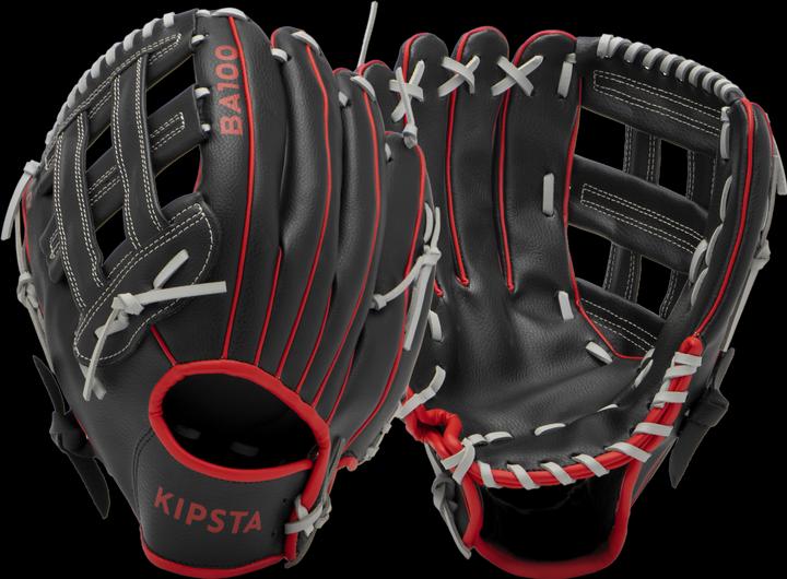 Image du produit Kipsta Gants de Baseball Femme/Homme - BA100 LHT noir/rouge (11.50")