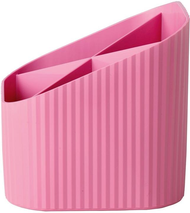 Actual product image Han Pencil holder Re-X-LOOP, pink 4 compartments, 100% recycled eco-plastic