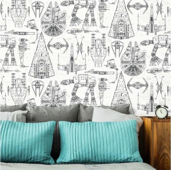Image du produit Roommates Papier Peint Star Wars Blueprint Peel & Stick