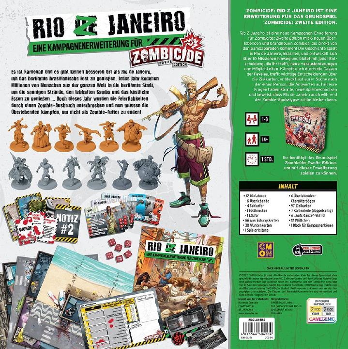 Image du produit Cmon Zombicide 2ème édition : Rio Z Janeiro - Jeu de plateau, pour 1-6 joueurs, à partir de 14 ans (Allemand)