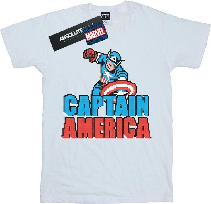 Actual product image Mens Captain America Pixelated T-Shirt (L)