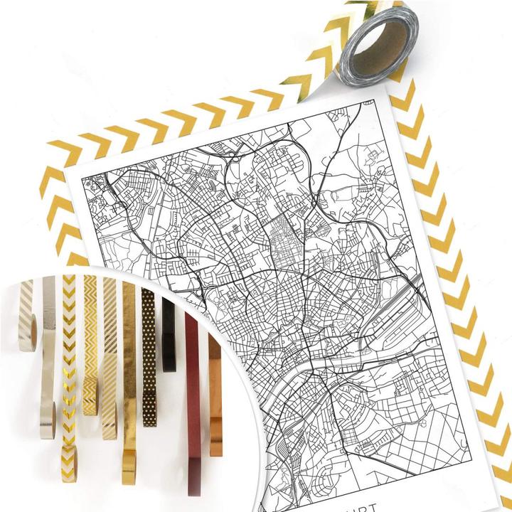 Immagine prodotto Trenddeko Mappa della città di Francoforte (30 x 40 cm)