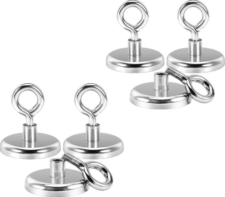 Produktbild Swissdetector Ösenmagnete - Extra stark - Ø 42 MM - Stärke 72.5 kg (X 6)