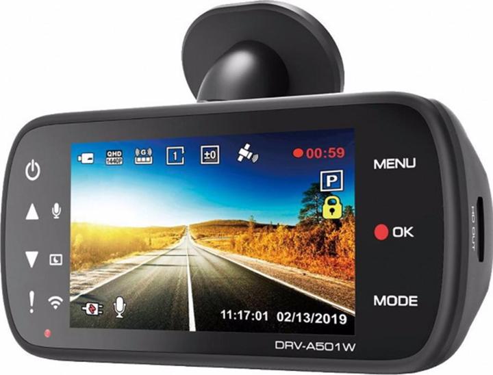 Actual product image Kenwood Corp. DRV-A501W (Accelerometer, GPS receiver, Wi-Fi, WQHD)