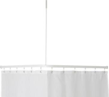 Produktbild Van Der P P2001 Skinne 90x90cm komp. Hv - Profil2001 Flad skinne 8x25mm. 90x90cm vinkel m.loftstøt. Hv