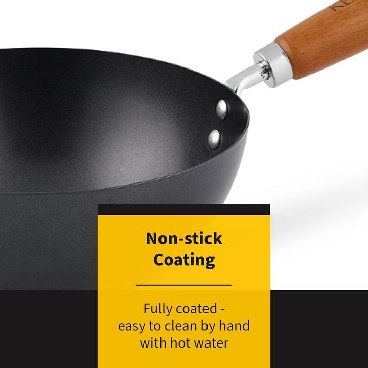 Produktbild Ken Hom Classic Antihaft Karbonstahl Mini Wok 20 cm (20 cm, Wok Pfanne, Carbonstahl)