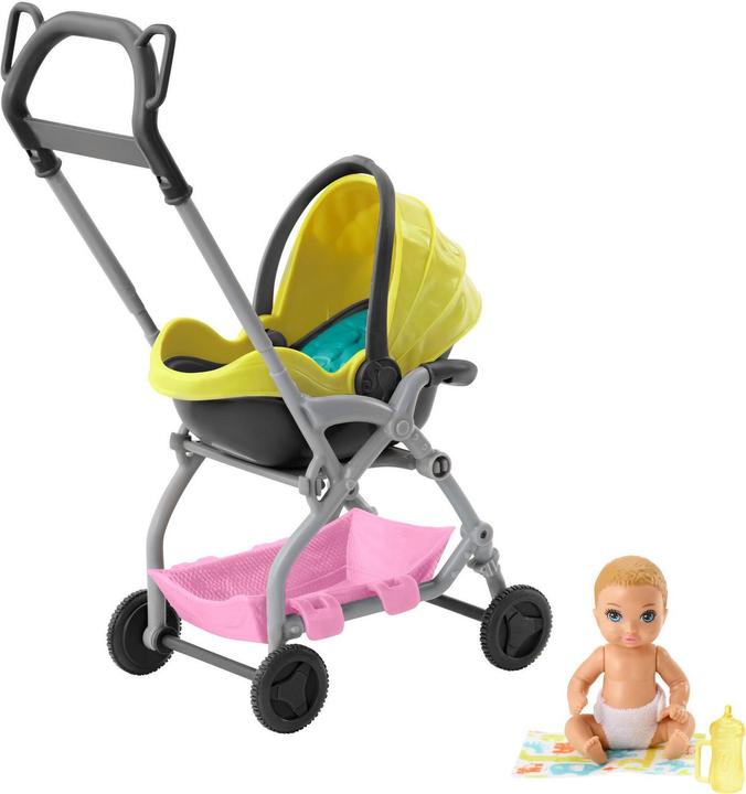 Image du produit Barbie Skipper Babysitters Inc. poupée et jeu, petite poupée avec poussette 2 en 1