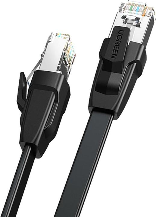 Produktbild Ugreen NW134 Cat 8 U/FTP Flat Ethernet RJ45 Cable Pure Copper 2m (black) (U/FTP, 2 m)