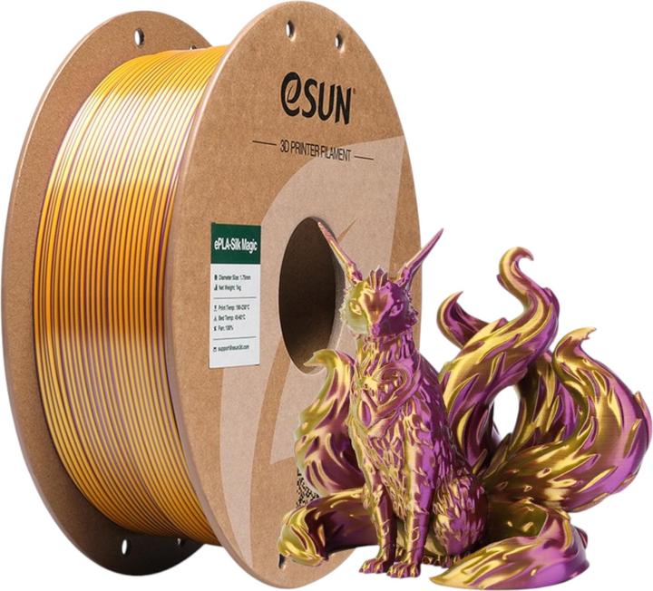Produktbild eSUN EPLA-SILK MAGIC 1,75mm PURPLE GOLD 1kg (PLA, 1.75 mm, 1000 g, Mehrfarbig)