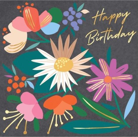 Actual product image Laura Darrington Geburtstagskarte Blumen - Happy Birthday