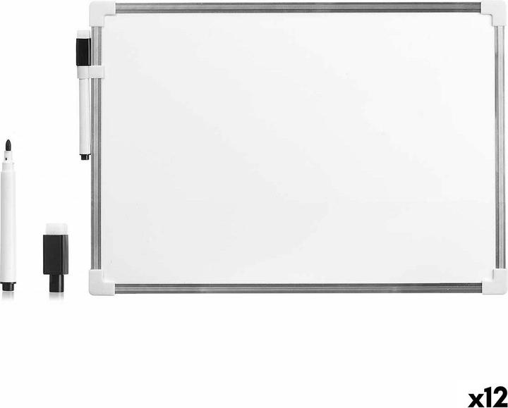 Actual product image Pincello Magnetisches Whiteboard mit Marker Weiss Aluminium 25 x 35 cm (12 Stück) (25 x 35 cm)