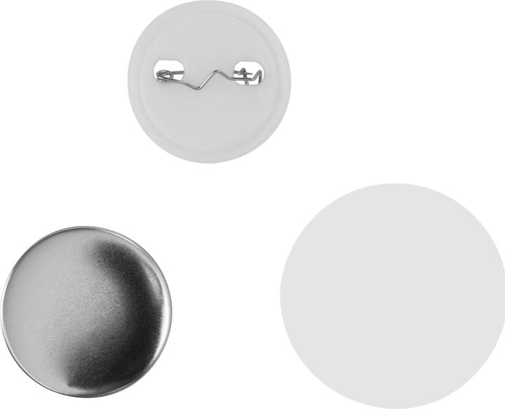 Produktbild Uniprodo Buttonrohlinge 1.000 St. Ansteckbuttons Ø 37mm Buttons Rohlinge Metall Folie PET
