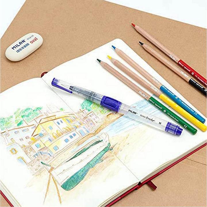 Produktbild Wasserpinsel + 5 Aquarellstifte (Bunt, 1 x)