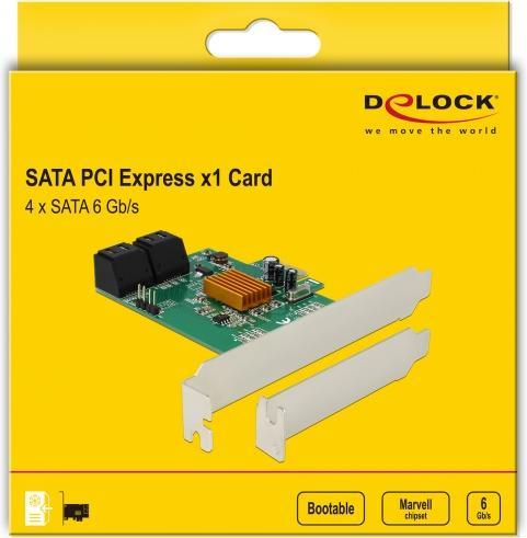 Actual product image Delock 4 port SATA PCI Express card
