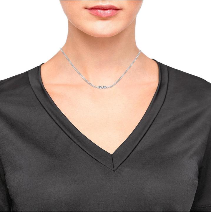 Image du produit S.Oliver Collier pour femme, argent 925 sterling, zirconium (synth.) | Infinity (Argent 925, 36 cm)