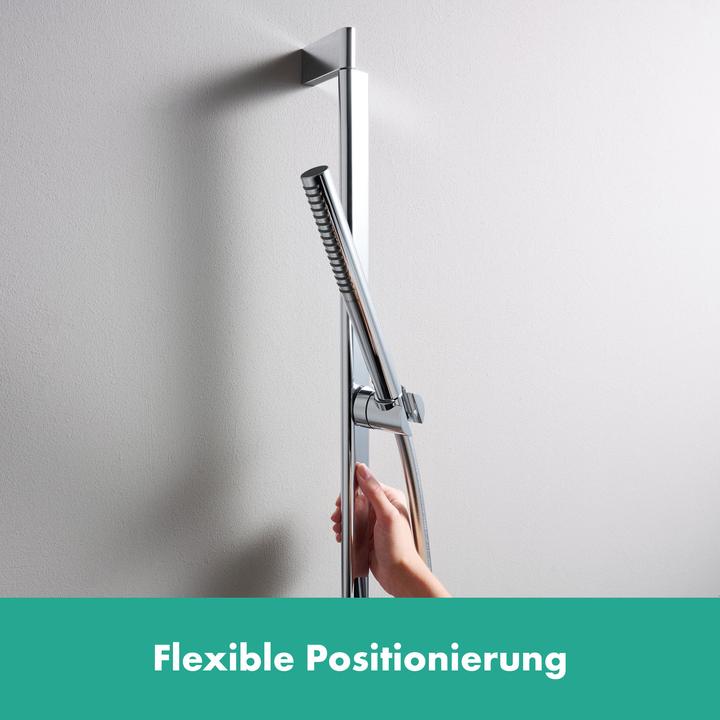 Produktbild hansgrohe Unica Duschstange S Puro 90 cm, Easy Slide Duschkopfhalter, Isiflex Duschschlauch 160 cm