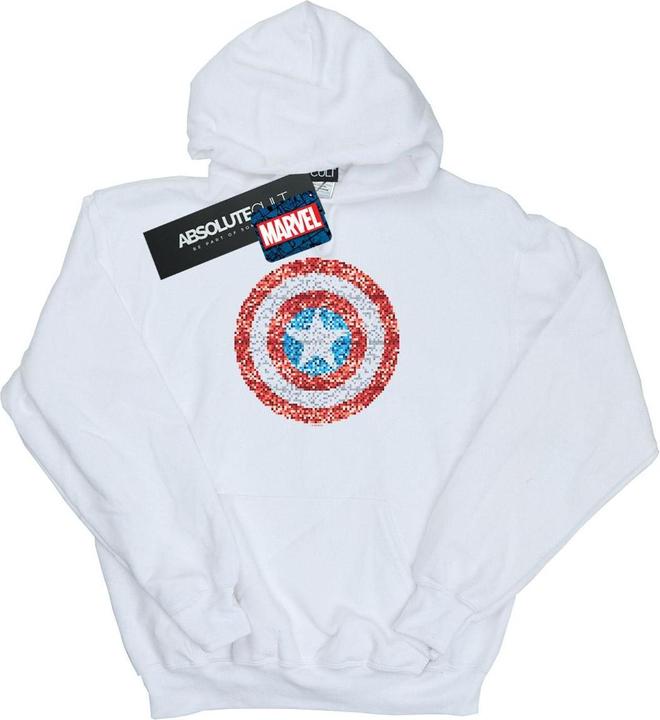 Immagine prodotto Captain America Pixelated Shield Felpa con Cappuccio Uomo (S)