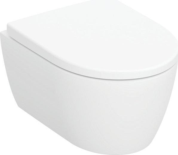 Geberit iCon wall-mounted toilet set, Rimfree, incl. toilet seat, closed form, reduced projection, 5