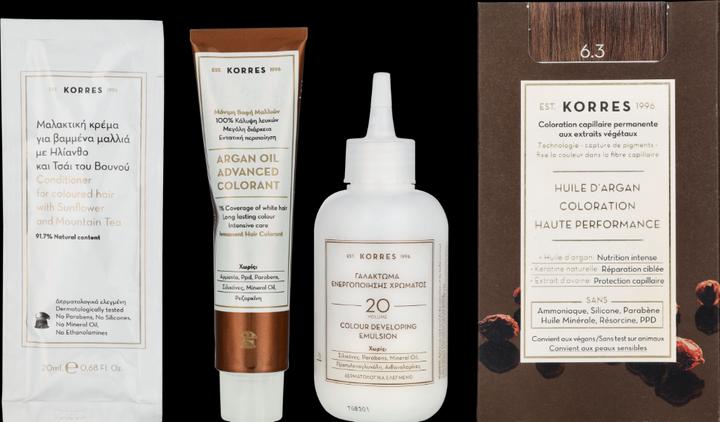 Image du produit Korres Colorant pour cheveux à l'huile d'argan (63 Blond foncé miel)