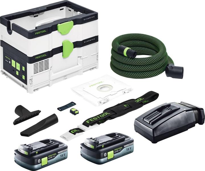 Produktbild Festool CTLC SYS Akku Absaugmobil 36 V ( 2x 18 V ) Staubkl. L + 2x Akku 4,0 Ah + Ladegerät
