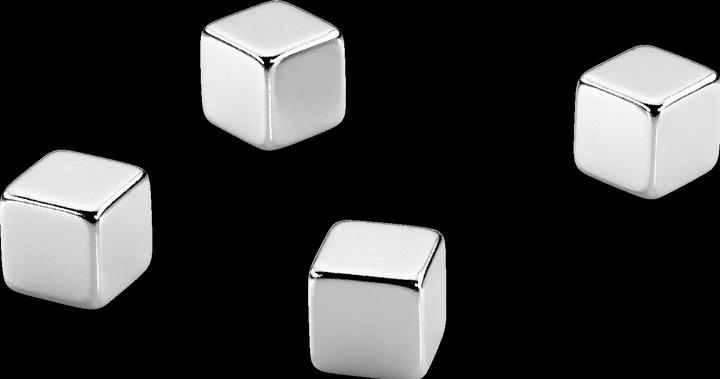 Image du produit Dahle 95900, Aimant de tableau, argent, 10 mm, 10 mm, 10 mm, 4 pièce(s) (4 x)