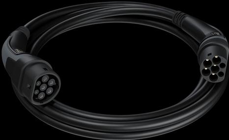 Actual product image Go-E Charging cable for electric cars with type 2 plug (Black Edition) (Type 2, 22 kW, 32 A, 7.50 m)