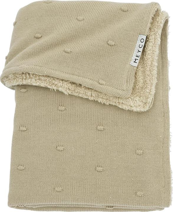 Productafbeelding Meyco Babydeken grote Mini Knots teddy - zand - 100x150cm (100 x 150 cm)