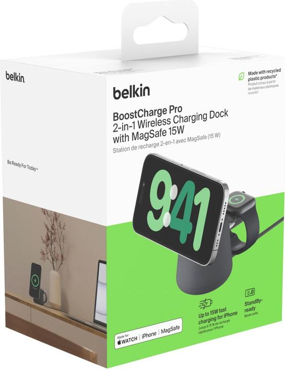 Produktbild Belkin BoostCharge Pro 2-in-1 MagSafe Ladestation (15 W)