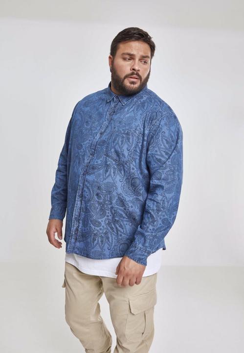 Image du produit Urban Classics Printed Paisley Denim Shirt (S)