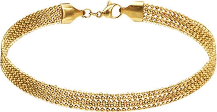 Star Piercing Armkette vergoldet fünf einzelne Kugelketten (19 cm, ohne Messing, Chirurgenstahl 316L)