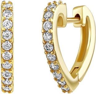 Image du produit Silvego Evelina Clear Cubic Zirconia Heart Boucles d'oreilles DCC1581EWGP Argent/Plaqué Or