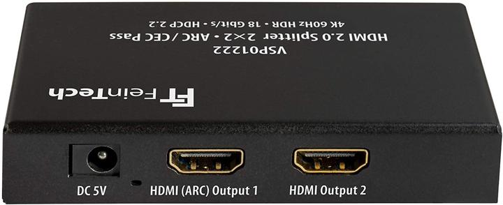 Actual product image FeinTech HDMI 2.0 Splitter 2 Inputs 2 Outputs