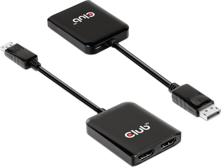 Actual product image Club 3D Club3D Multi Streaming Transport Hub 1xDP->2xHDMI (Micro USB, 20 cm)
