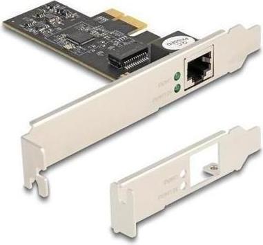 Actual product image Delock PCI Express x1 card to 1 x external USB Type-C socket PD 30 W + 2 x external USB Type-A socket US