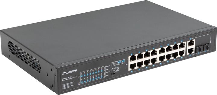 Immagine prodotto Lanberg Switch rack 19 POE+ 16x 100MB /2X COMBO GIGABIT ETHERNET 150W (18 Porti)
