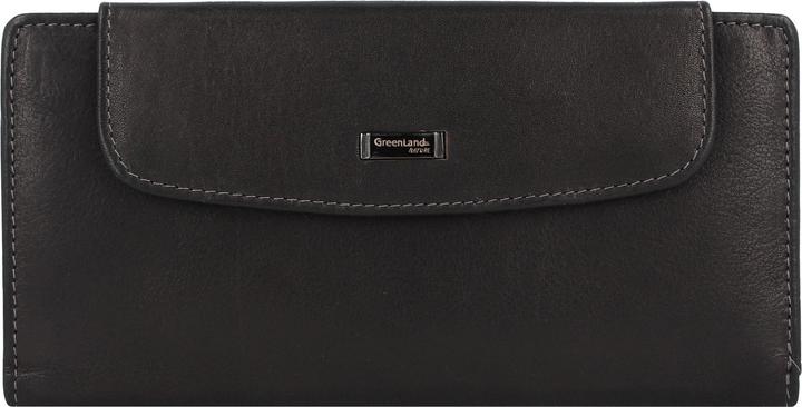 Greenland Nature Black Nappa Geldbörse RFID Leder 19 cm