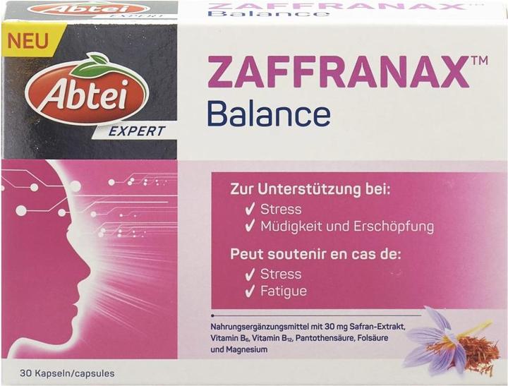 Immagine prodotto Abtei ZAFFRANAX Balance Capsules 30 Capsule (30 Pezzo/i, Pillole, 47 g)